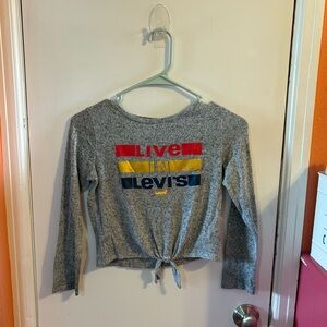 Levi's Kids Gray Long Sleeve Top